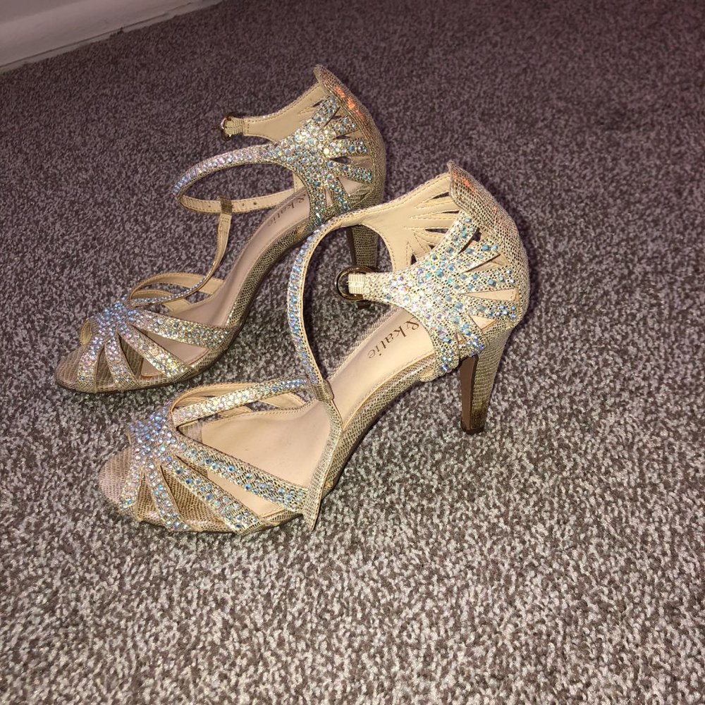 Lightly Worn Kelly & Katie Sparkly Heels Size 6.5